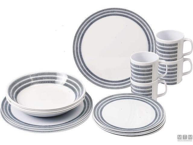 SERVIZIO DA TAVOLA BLUEBAY IN MELAMINA 16 PEZZI