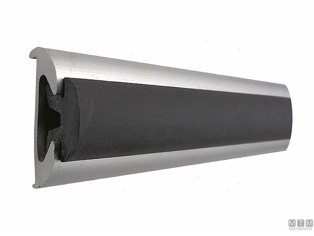 BOTTAZZO PROFILO PARABORDO NERO 16 M PER SUPPORTI ALLUMINIO H56 MM