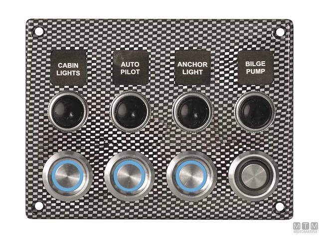 QUADRO ELETTRICO ALU-CARBON 8P