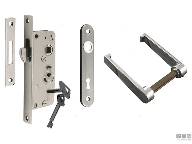 SET SERRATURA DA INCASSO UNIVERSALE CON CHIAVI 4070 IN ACCIAIO INOX