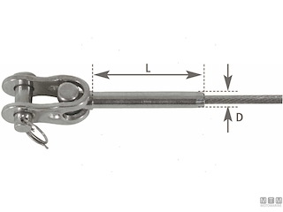 TERMINALE A PRESSARE SNODATI D6MM