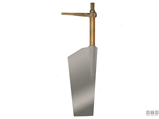 PALA TIMONE TIPO P13 IN ACCIAIO INOX 570X280MM