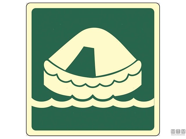 TABELLA ADESIVA SAFETY ZATTERA 15X15CM 