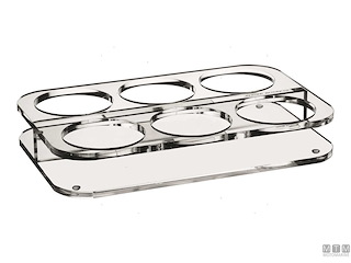 VASSOIO PORTA BICCHIERI MB SMOKE GRANDE