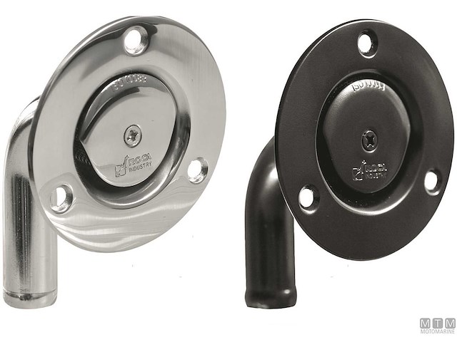 SFIATO CURVO 90°ROCA CE D16MM INOX NERO 