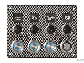 QUADRO ELETTRICO ALU-CARBON 4P