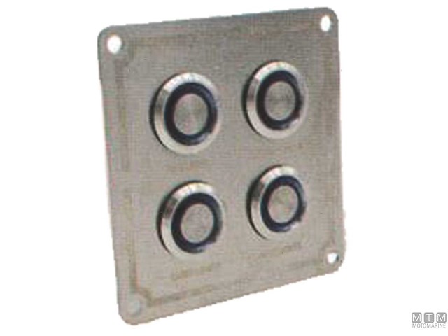 QUADRO ELETTRICO INOX BLUE LED 8P