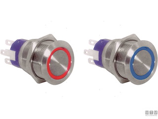 INTERRUTTORE PUSH S/S ON-OFF BLUE