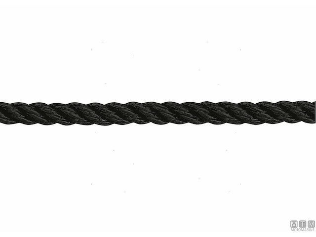 CIMA DA ORMEGGIO CLASSICA IN POLIESTERE NERA 8MM 200M