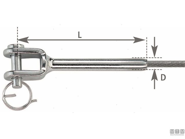 TERMINALE A PRESSARE FORCELLA D7MM