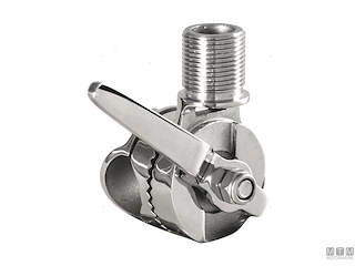 BASE ANTENNA A MORSETTO ACCIAIO INOX