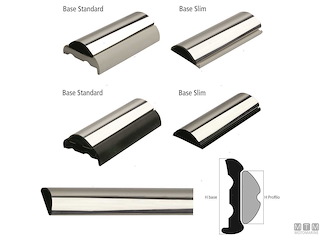 BASE NERA PER SUPPORTO PROFILO PARABORDO SPHAERA H50 MM L12 M