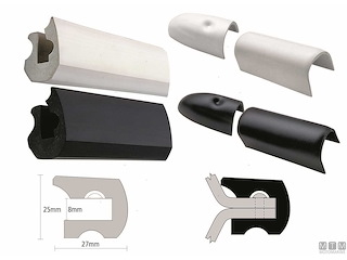 BOTTAZZO PROFILO PARABORDO TIPO ECO2 H25 MM NERO L12 M