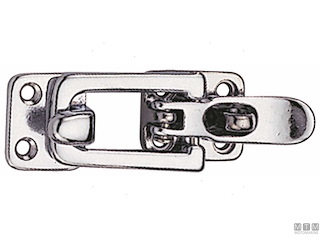 CHIUSURA PIANA A LEVA CON FORO LUCCHETTO 100X30MM IN ACCIAIO INOX