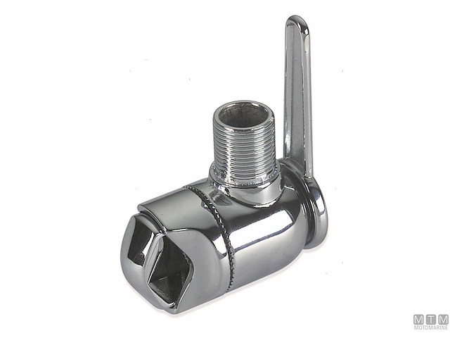 BASE ANTENNA A MORSETTO OTTONE CROMATO