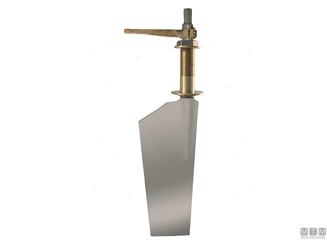 TIMONE TIPO P11 IN ACCIAIO INOX COMPLETO DI LEVA E ASTUCCIO 520X260MM