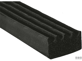 GUARNIZIONE TRIM-LOK RIBBED RUBBER 9 MM ADESIVO HT NERO 15 M