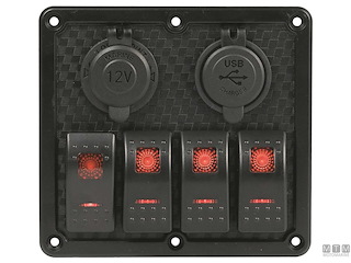 PANNELLO DA6P+USB+PRESA+VOLT