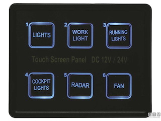 QUADRO ELETTRICO TOUCH IP67 BLUE LED 6P