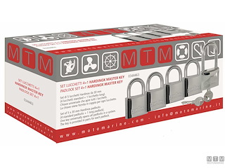 SET 5 LUCCHETTI HARDINOX 30MM CHIAVE UNIVERSALE