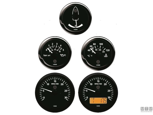 VOLTMETRO 16-32V VDO BLACK 