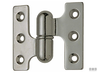 CERNIERA SFILABILE DESTRA 60MM X 50MM IN OTTONE CROMATO