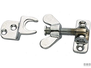 CHIUSURA A FARFALLA 40X38MM IN OTTONE CROMATO