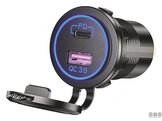PRESA DUAL TYPE-C+USB SOCKET