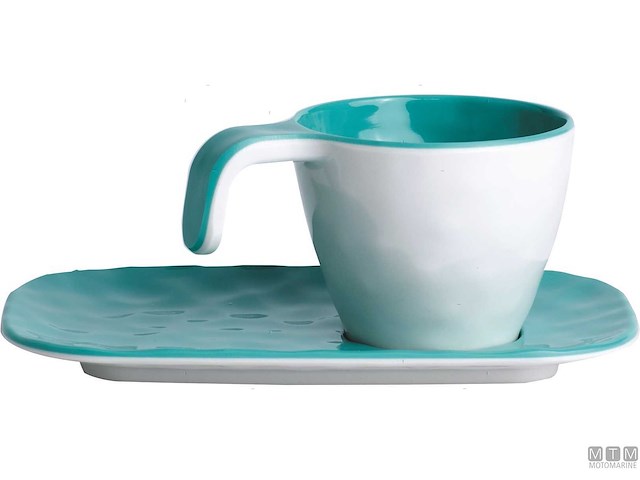 SET TAZZE CAFFE+PIATTINO MB SUMMER ACQUA 6 PEZZI