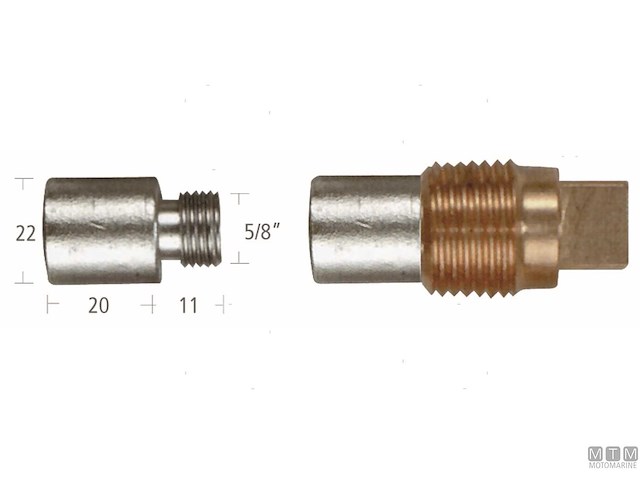 ANODO BARROTTO+TAPPO CATERP.22X20MM ZN 