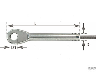 TERMINALE A PRESSARE OCCHIO D8MM
