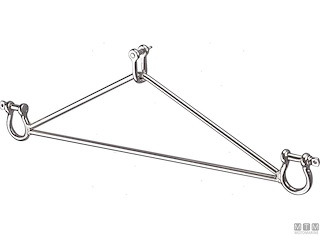 TRIANGOLO SOSTEGNO 45CM INOX 