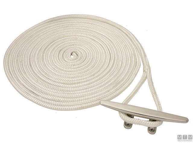 TRECCIA DA ORMEGGIO CON GASSA DOCK LINE BIANCA 18MM 15M