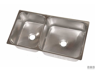 LAVELLO DOPPIO 575x300 INOX 