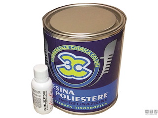 RESINA POLI 3C +CATALIZZATORE 0,75L 