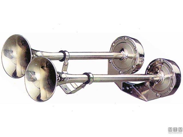 TROMBA DOPPIA AA 12V INOX