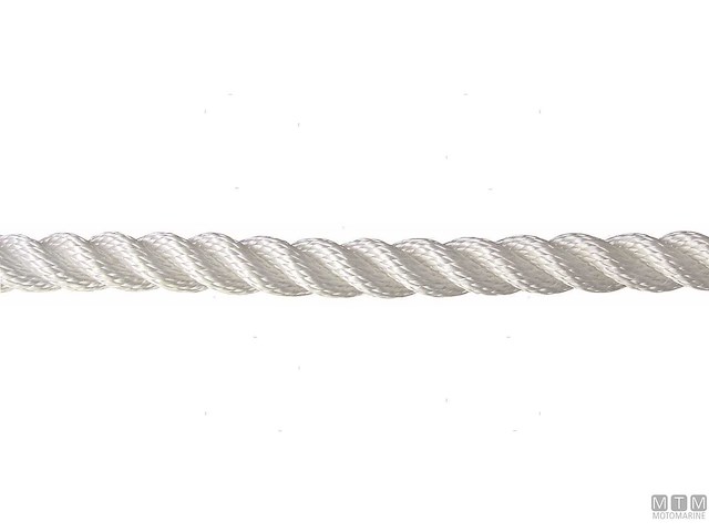 CIMA DA ORMEGGIO AMERICANA IN POLIESTERE BIANCA 30MM 100M