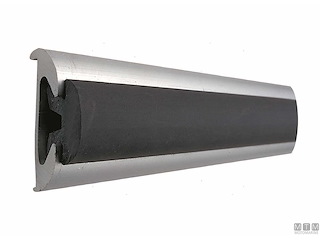 BOTTAZZO PROFILO PARABORDO NERO 12 M PER SUPPORTI ALLUMINIO H56 MM