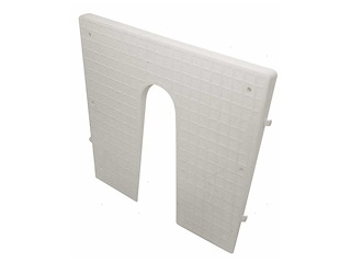 PIASTRA SALVAPOPPA ANGOLATA 1-22MM 420X340MM IN PLASTICA BIANCA