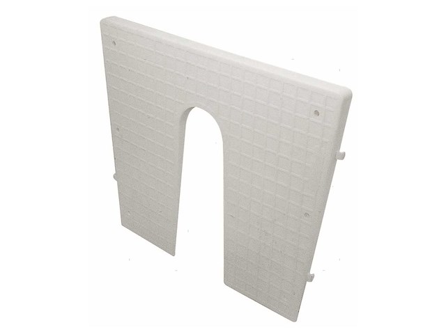 PIASTRA SALVAPOPPA ANGOLATA 1-22MM 420X340MM IN PLASTICA BIANCA