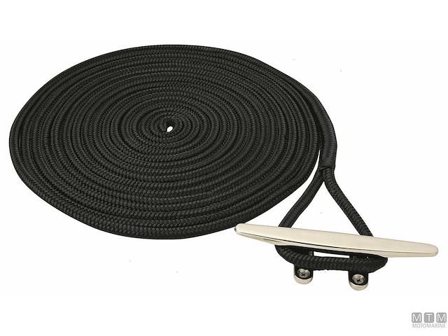 TRECCIA DA ORMEGGIO CON GASSA DOCK LINE NERA 18MNM 15M
