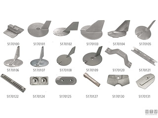 ANODO PLACCA PIEDE YAMAHA 300-350 AL