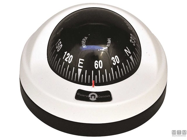 BUSSOLA RV LED ARIES 2"1/2 BIANCA/NERA 