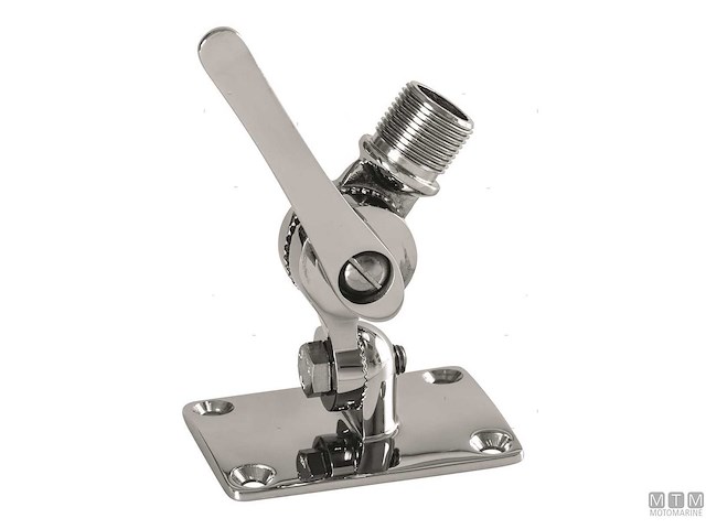 BASE ANTENNA REGOLABILE ACCIAIO INOX