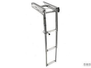 SCALETTA TELESCOPICA IN CAGE SLIM 4 GRADINI ACCIAIO INOX AISI 316