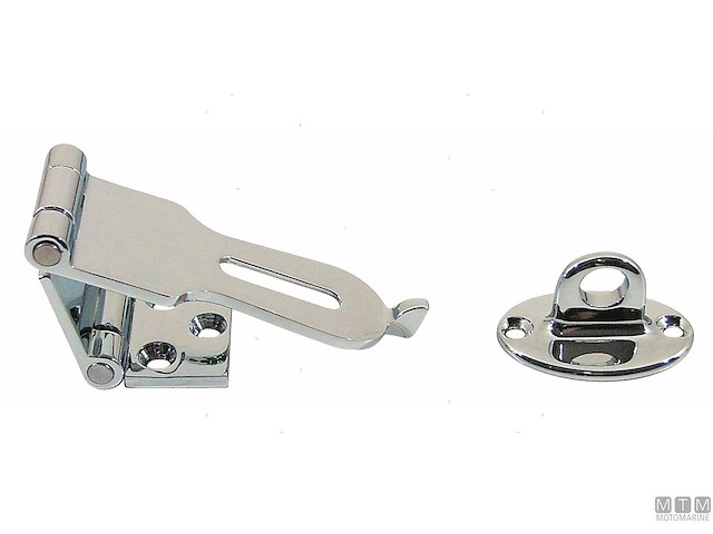 CHIUSURA A DOPPIA RIBALTA PER LUCCHETTO 150X35MM IN OTTONE CROMATO