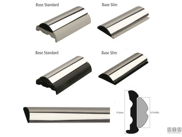 COPPIA TERMINALI PER PROFILI SPHAERA H50 MM ACCIAIO INOX