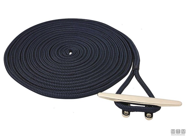 TRECCIA DA ORMEGGIO CON GASSA DOCK LINE BLU 14MM 10M