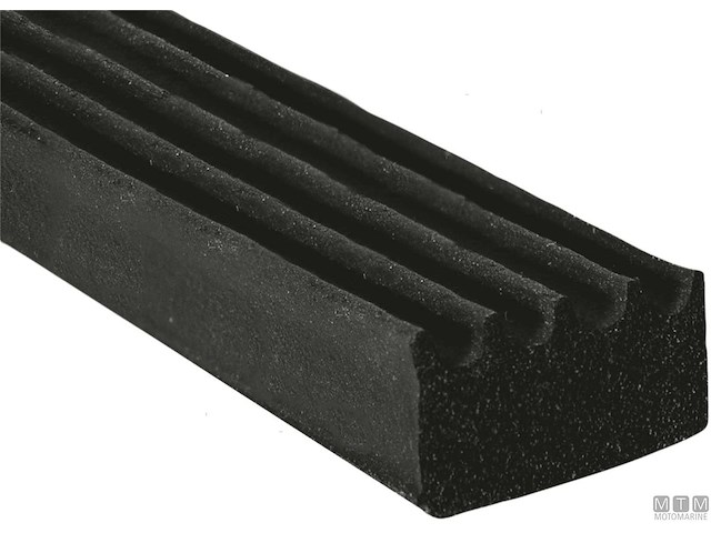 GUARNIZIONE TRIM-LOK RIBBED RUBBER 12 MM ADESIVO HT NERO 15 M