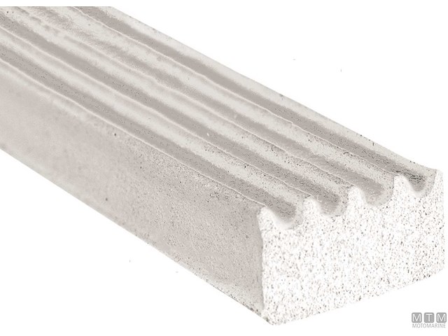 GUARNIZIONE TRIM-LOK RIBBED RUBBER 9 MM ADESIVO 3M BIANCO 15 M